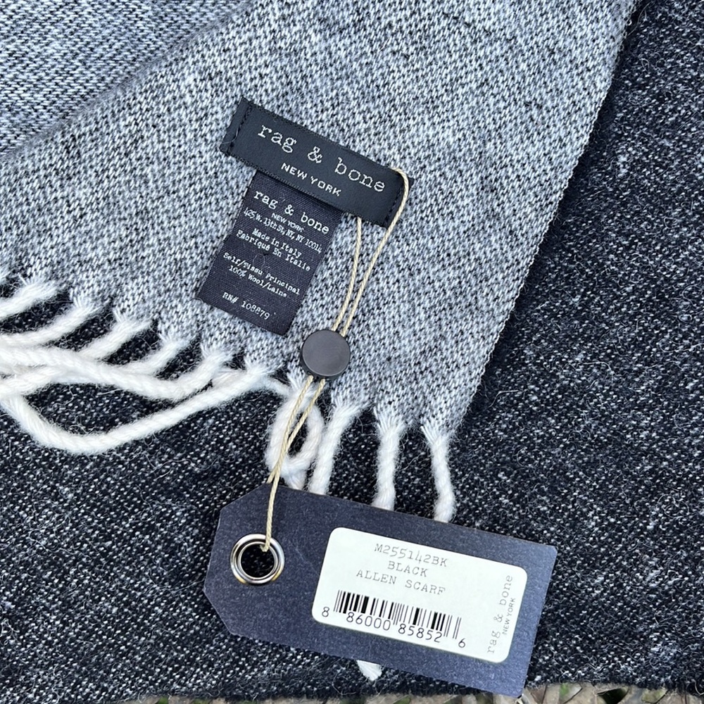 NWT Rag & Bone gray Allen scarf. - Picture 2 of 6